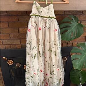 Floral Embroidered Kids Dress